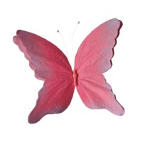 Magideal - Decoración De Pared Con Mariposas Falsas, Pegatinas Artísticas Diy, Decoración De Boda, Calcomanía De Pared Con Mariposas Para Manualidades Al Aire Li Rosa