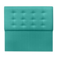 Espacio Hogar - Respaldo Botone Premium 1 Plaza Lino Turquesa