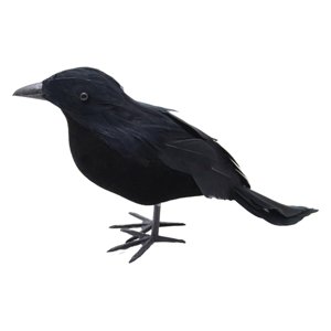 Magideal - Decoración De Cuervos De Halloween, Cuervos Con Plumas Negras, Decoración Realista De Halloween, Pájaros Hechos A Mano Para Adorno Decorativo De Jardí Estilo A