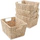 thumbnail image 1 of Set de 4 cestas organizadoras Casafield de jacinto de agua 30 x 23 x 15 cm, 1 of 7