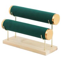 Magideal - Soporte De Exhibición De Pulsera De 2 Niveles, Organizador De Exhibición De Joyería Para Joyería De Reloj De Brazalete, Transmisión De Dormitorio Verde
