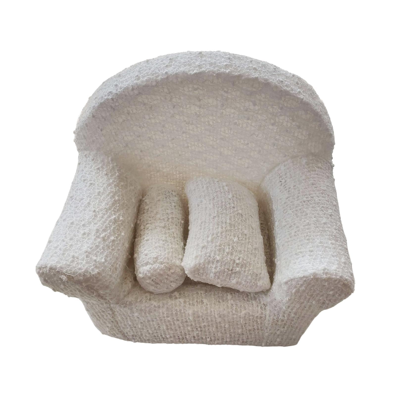 Magideal - Sofá Decorativo Para Fotografía De Bebé Con Almohada De Cojín, Muebles De Fotografía Infantil, Silla Para Fotografía Pose Para Niñas De 0 A 3 Beige