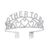 Bothyi - Corona Diadema Diadema Tocado Corona De Diamantes De Imitación Para Fotografía De Graduación Mujeres Argent