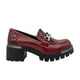 thumbnail image 1 of Mocasin para mujer con taco y cadena Rojo, 1 of 5