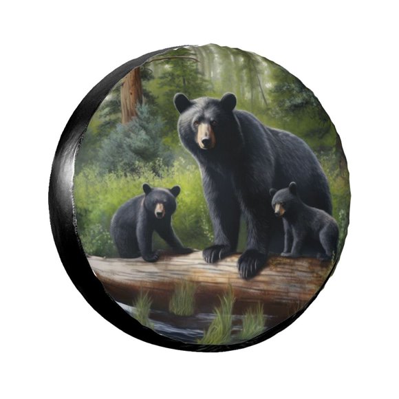 Cobertura para llanta de repuesto Eugzak 36 cm – Diseño de familia de osos