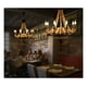 thumbnail image 3 of Lampara Colgante Rustica Cañamo Industrial 8 Soquetes, 3 of 3