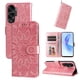 thumbnail image 1 of Funda tipo cartera FOXDOCK para Honor X50i 5G , diseño girasol en relieve, cuero PU, cierre magnético, soporte y tarjetero, 1 of 5