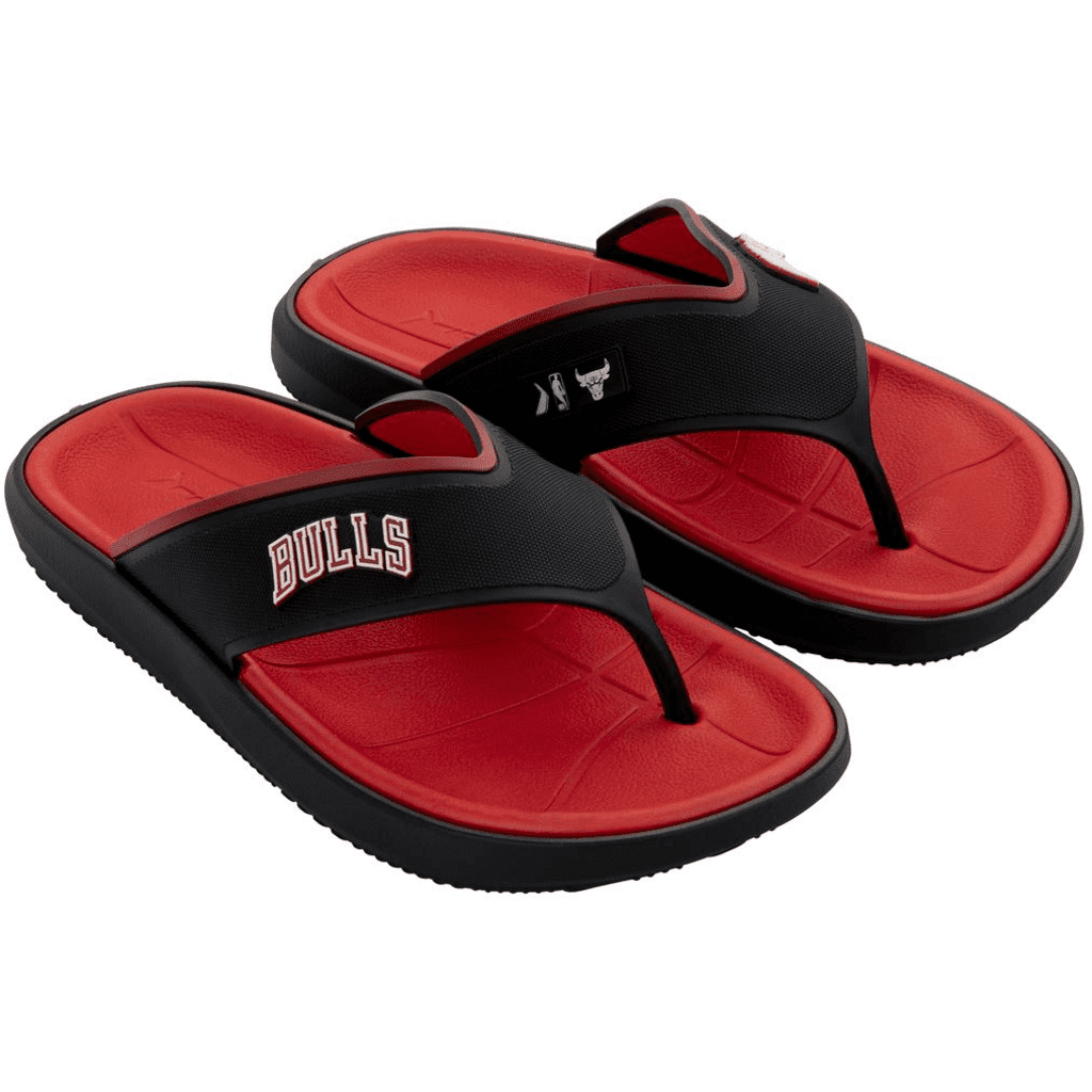 Sandalia Hombre Negro Chicago Bulls Nba 381 Rider
