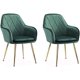 thumbnail image 1 of Pack 2 Poltronas Base Dorada Velvet Lux Verde, 1 of 3