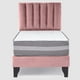 thumbnail image 3 of Cama Europea Valencia P + Respaldo Cadiz 1 PL Felpa Palo Rosa, 3 of 6