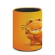 thumbnail image 3 of Garfield-theme Cylinder Pen Holder Pencil Organizer with Flannel Lining PVC Leather Material Cardboard Base for study work 10*8CM, 3 of 6