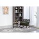 thumbnail image 3 of Silla de acento moderno de mediados del siglo, silla basculante con marco de madera maciza, sillas de salón tapizadas, 3 of 5