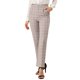 thumbnail image 1 of INSPIRE CHIC Pantalones Largos Rectos con Cintura Elástica de Cuadros para Mujer, Botón y Cremallera, Talla XL, Camel, 1 of 7