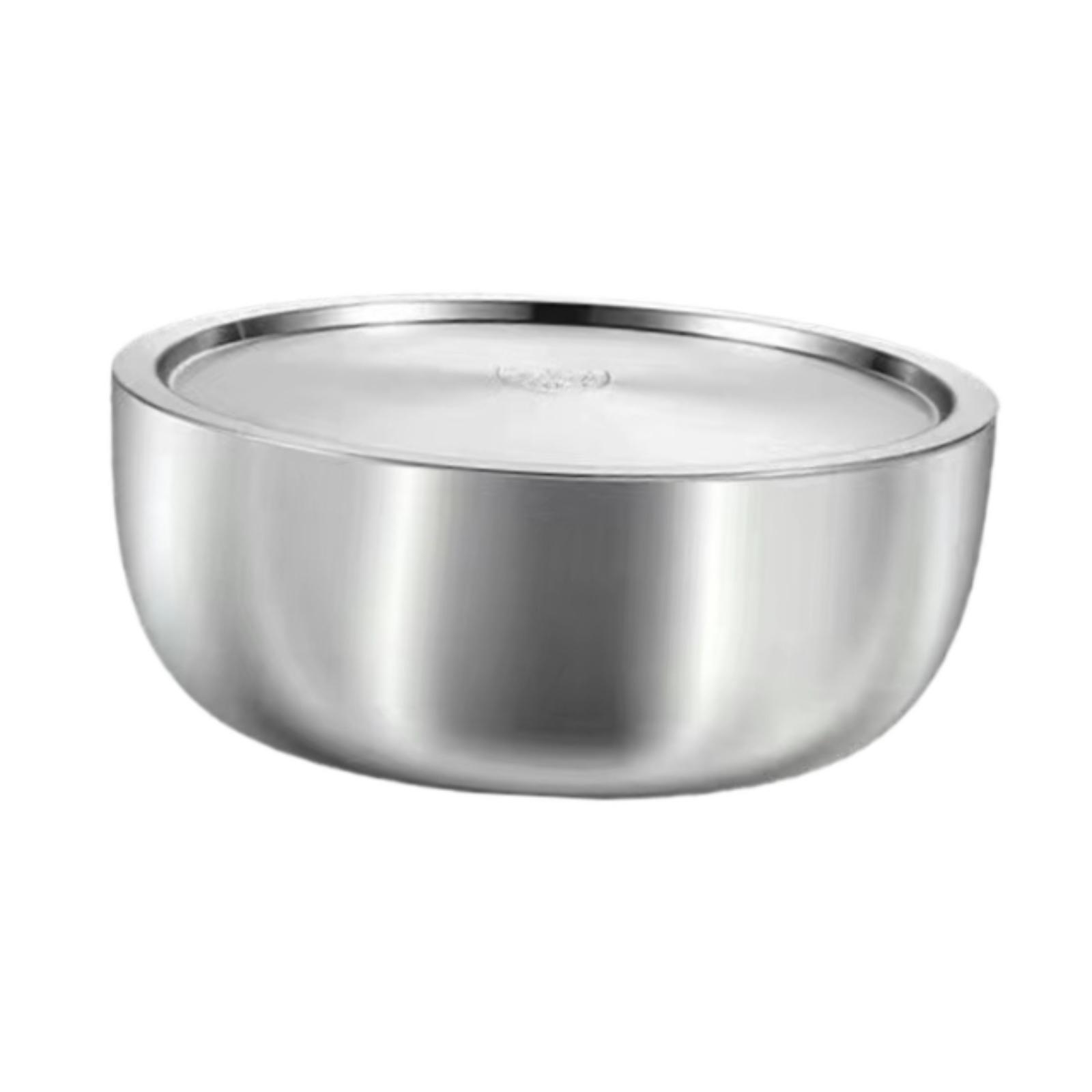 Magideal - Cuenco De Acero Inoxidable Con Tapa, Cuenco Para Catering De Alimentos, Cuenco Para Mezclar Utensilios De Cocina, Cuenco Para Cubiertos Para Frijoles 26 Cm