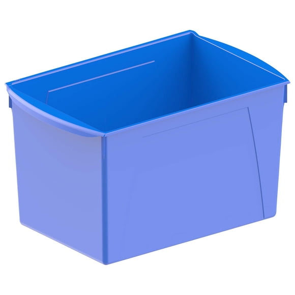 Bin Storex School Smart, apilable, doble ancho, color verde azulado