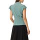 thumbnail image 3 of INSPIRE CHIC Blusa de Mujer para Regreso a Clases con Lunares, Lazo en el Cuello, Mangas con Volantes, Top para el Trabajo, Talla S, Verde Claro, 3 of 6