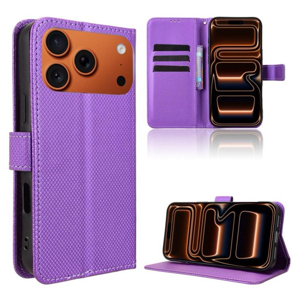 Funda Billetera para Motorola Moto G64 5G/G64Y 5G con Ranuras y Soporte Morado