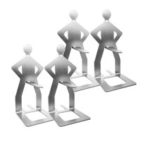 Magideal - 4 Piezas Soporte Para Salchichas Parrilla Portátil Accesorio Barbacoa Acero Inoxidable Reutilizable Diseño Divertido Adecuado Para Fiestas Camping Reg