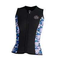 Ioensy - Traje De Neopreno Sin Mangas Para Mujer De 3 Mm, Chaleco Para Bucear Con Cremallera De 3 Mm, Chaleco Para Bucear M