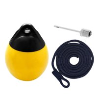 Magideal - Boya De Ancla De Bola De Guardabarros Para Barcos , Cuerda Amarilla Con Negra
