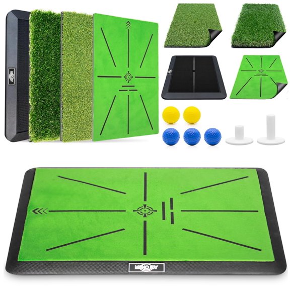 Alfombra de Golf MONOJOY para Interior y Exterior con Césped Reemplazable