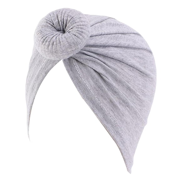 Donut Head Wrap Diadema Algodón Resistente Al Viento Para Niñas Niños Invierno Verano Gris