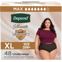 Ropa Interior Para Incontinencia Depend Silhouette Para Mujer Xl, 48 Unidades