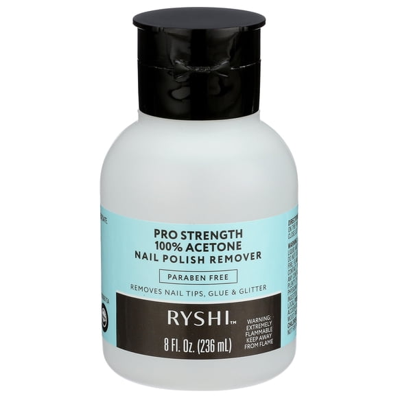 Removedor de Esmalte de Uñas Ryshi 236 ml 100 % Acetona con Bomba