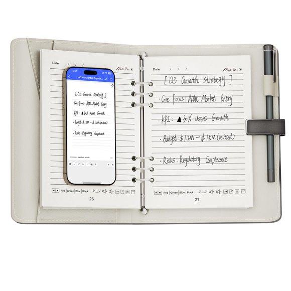 Cuaderno digital Mloas A5 con pluma OCR y almacenamiento offline