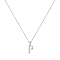 Collar Heshpaws S925 Sterling Silver Inicial A-Z Plata Con Caja De Regalo