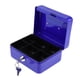 thumbnail image 5 of práctica mini caja de dinero en efectivo caja fuerte de seguridad de acero inoxidable metal azul, 5 of 5