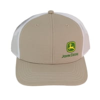 Gorra John Deere Moline 112 Fit, Caqui, Marrón, Malla Blanca