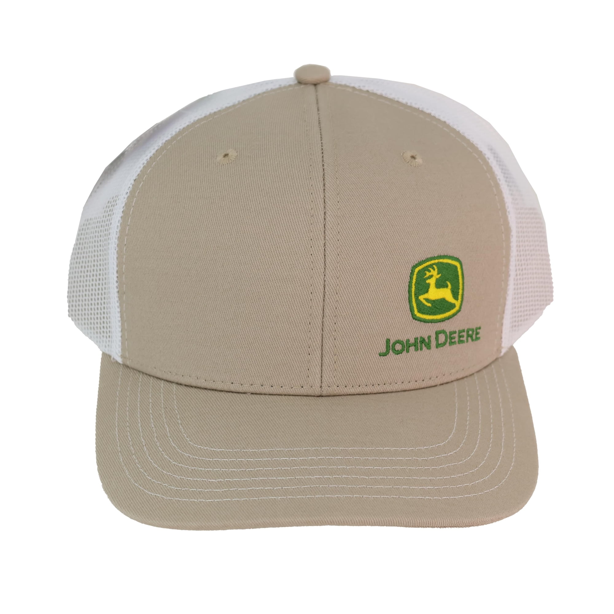 Gorra John Deere Moline 112 Fit, Caqui, Marrón, Malla Blanca