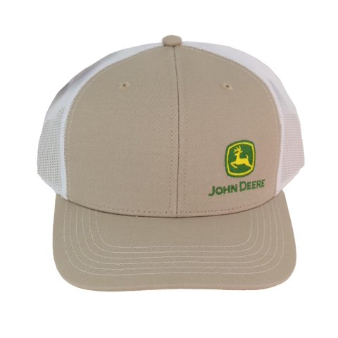 Gorra John Deere Moline 112 Fit, Caqui, Marrón, Malla Blanca