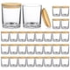 thumbnail image 1 of Frascos de vidrio para velas SUPMIND, 30 unidades, 200 ml, con tapa de bambú, 1 of 6