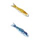 thumbnail image 2 of 25 Uds Manga De Viento Japonesa Carpa Bandera Jardín Koi Nobori Pez Vela Amarillo Azul, 2 of 2