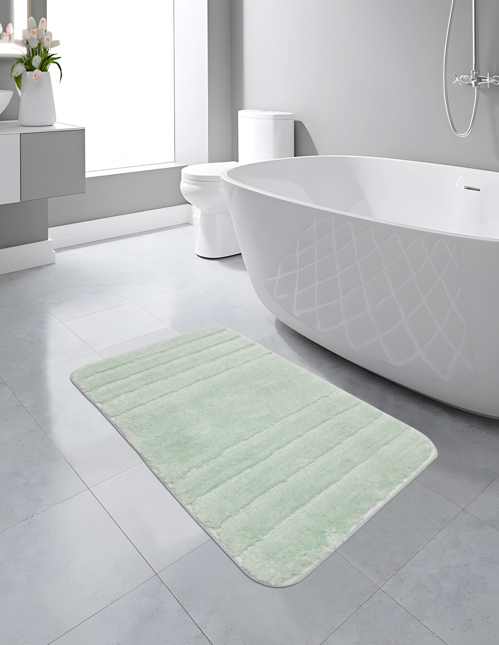 Zahr - Alfombra De Baño Lineas Antidelizante Colores