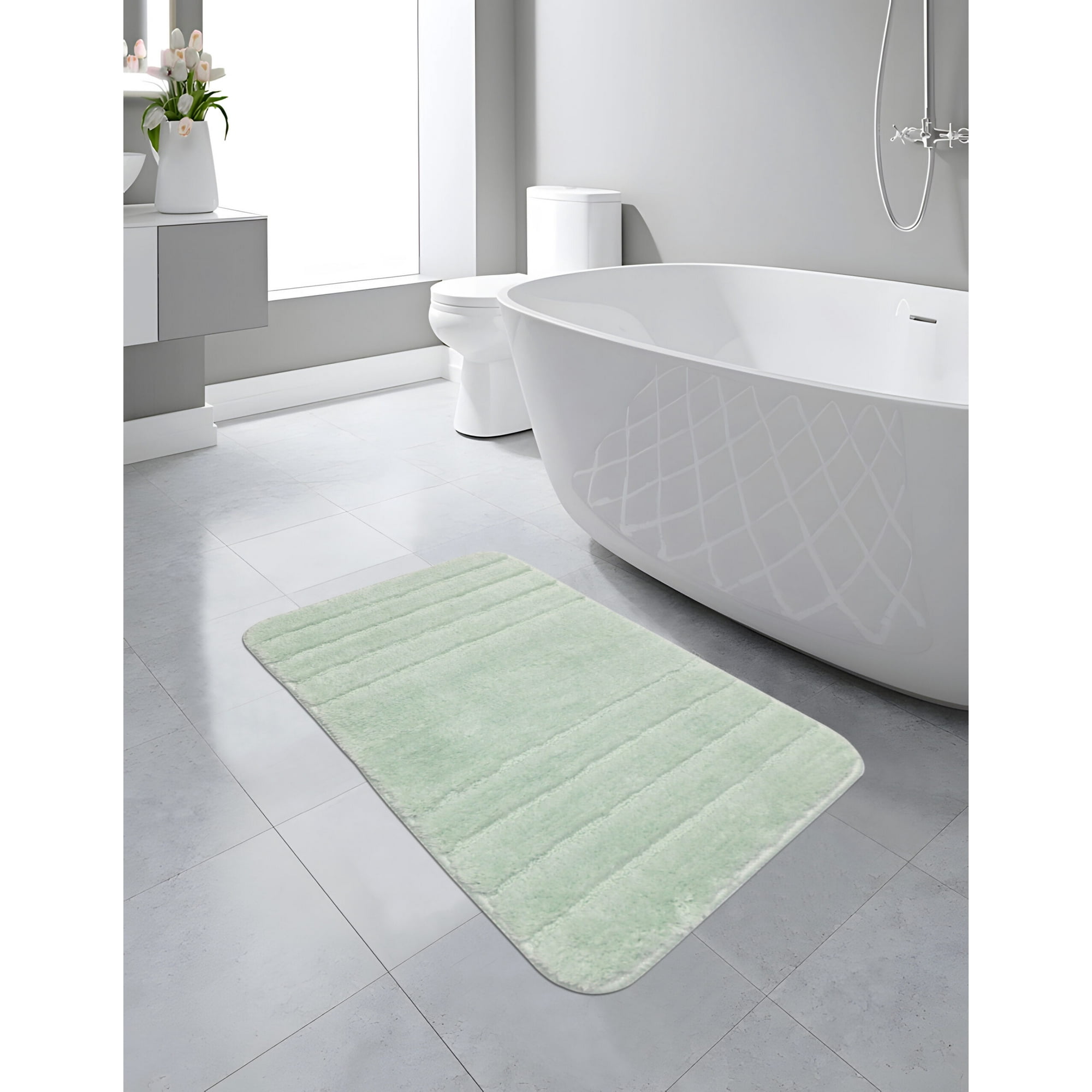 Zahr - Alfombra De Baño Lineas Antidelizante Colores