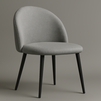 Oh! Mi Hogar ® - Silla Berna Lino Base Negro