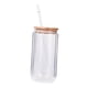 thumbnail image 1 of Vaso de vidrio con pajita 16 Oz Transparente, 1 of 3