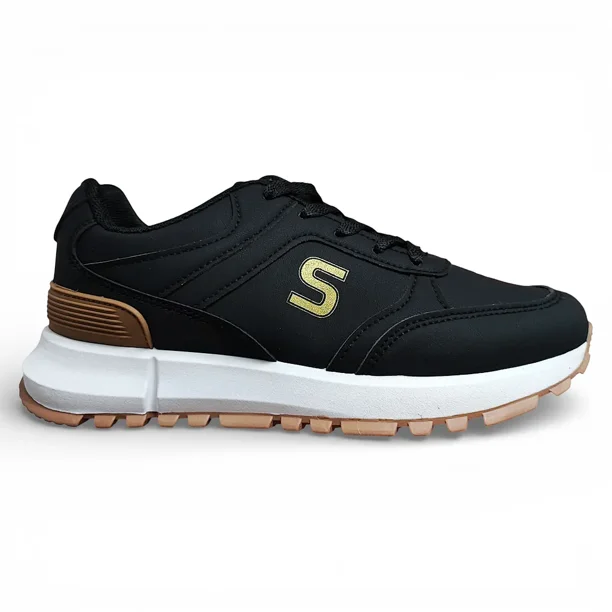 Zapatilla Mujer Negra Urbana Suela Track Everix