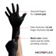thumbnail image 3 of Guantes de protección Ansell MICROFLEX Onyx N64 Nitrilo negro 100, 3 of 6