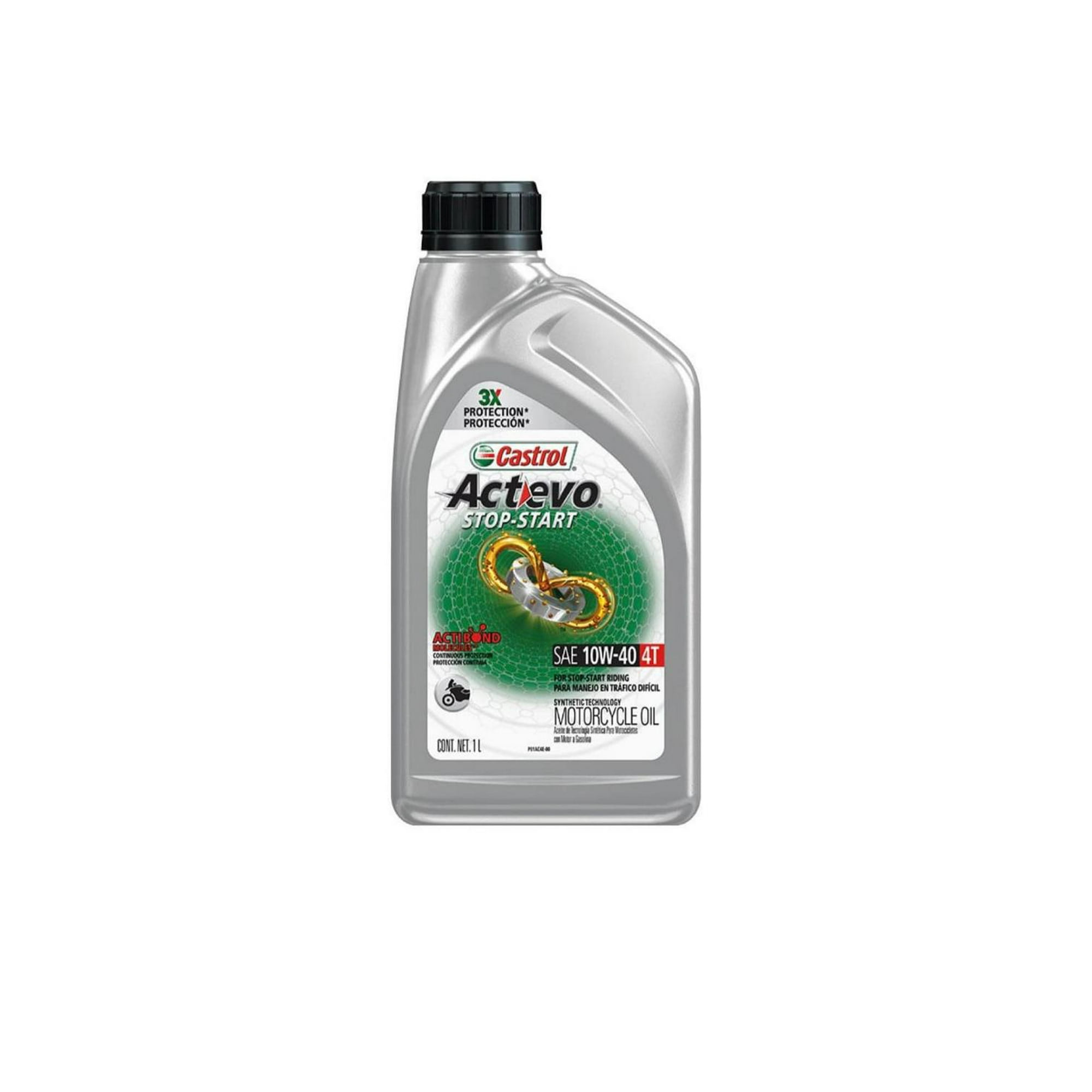 Aceite Motor 10w40 Motos Actevo Castrol 1 L Amarillo