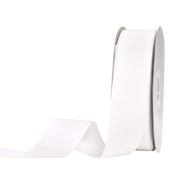 Cinta YAMA grosgrain blanca de 3,8 cm x 46 m para manualidades