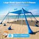 thumbnail image 4 of Carpa de playa LanSuper 335x305 cm con protección UPF 50+ y toldo de sombra, 4 of 7