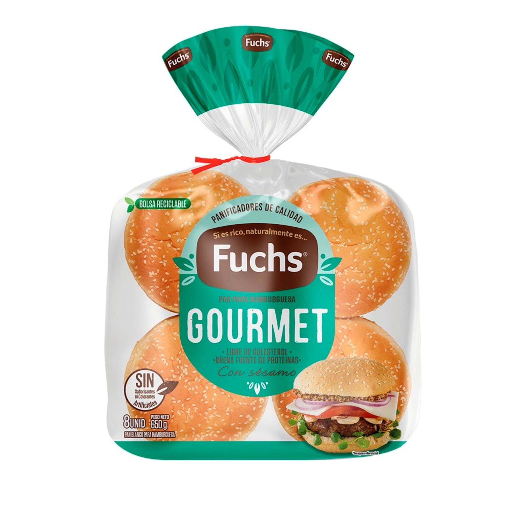 Pan De Hamburguesa 8 Un 650 g Fuchs