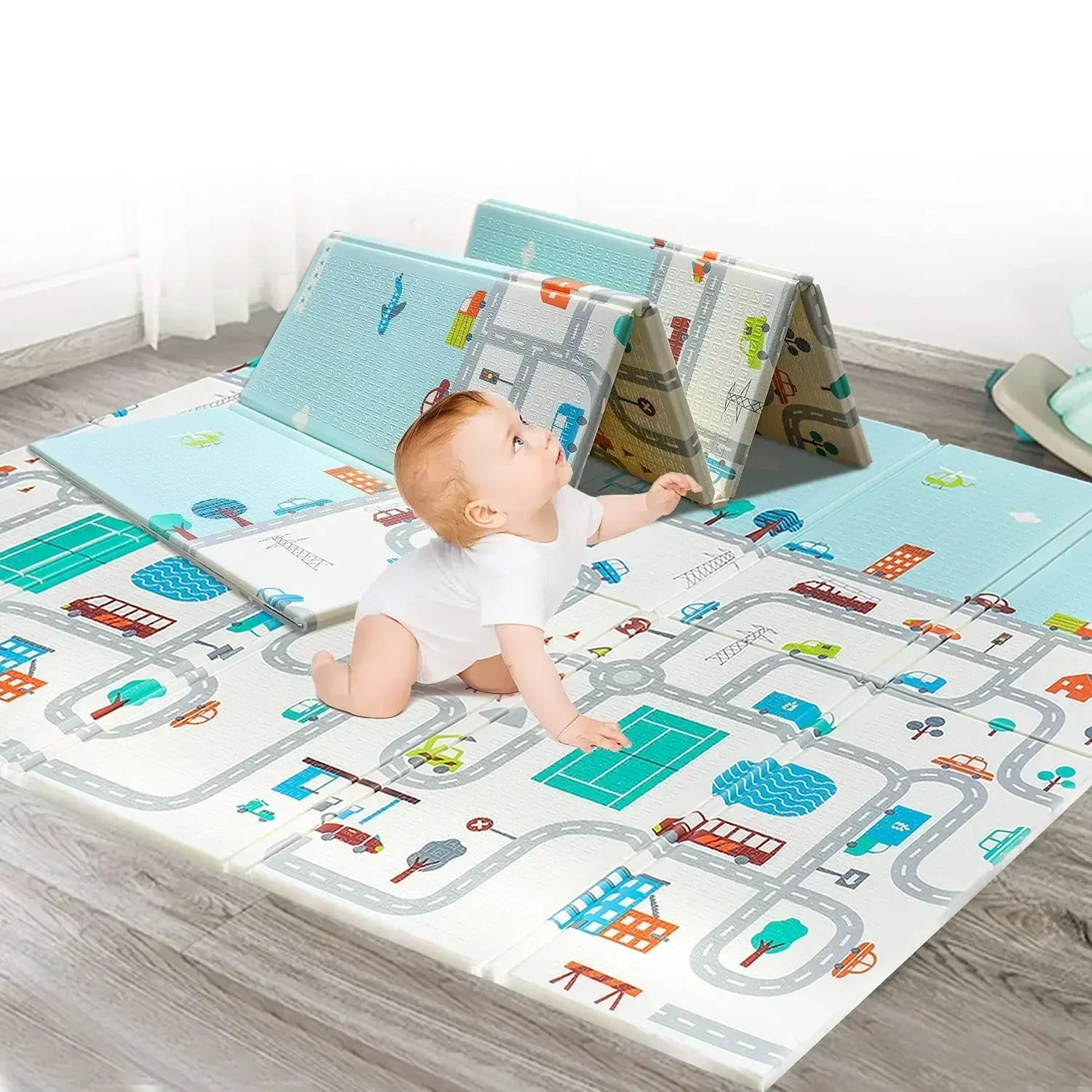 Genérico - Alfombra Playmat Plegable Antigolpes Bebe 180x150