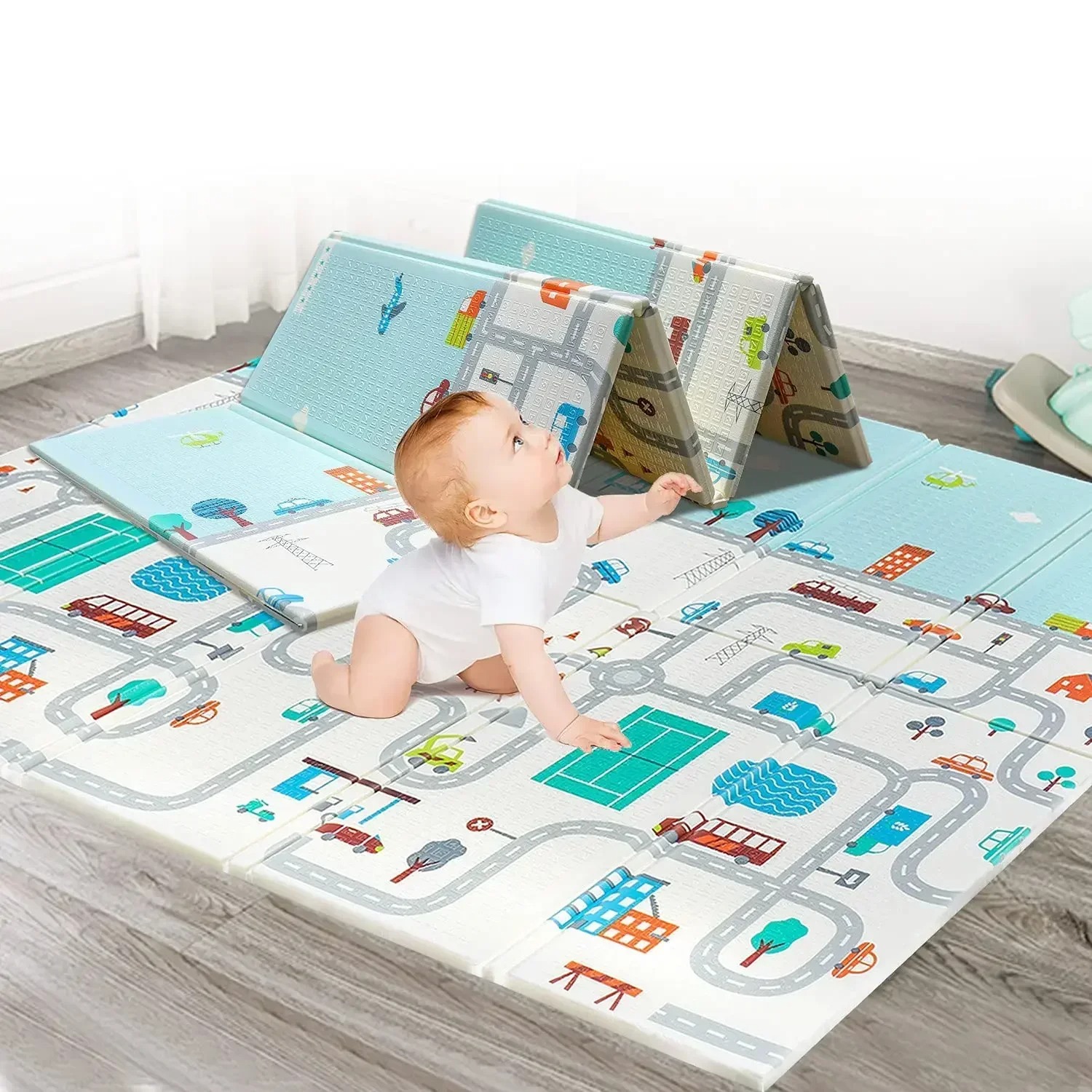 Genérico - Alfombra Playmat Plegable Antigolpes Bebe 180X150