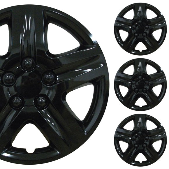 Tapacubos PACRIM 43 cm Negro Brillante 17" Juego de 4