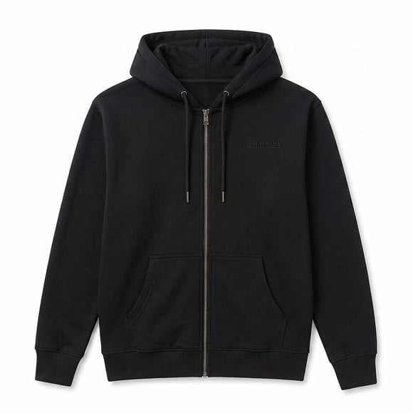 Polerón Full Zipper Hombre Spitfire Grip State Negro